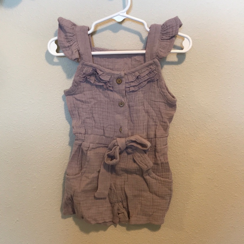 Light purple one piece with bow